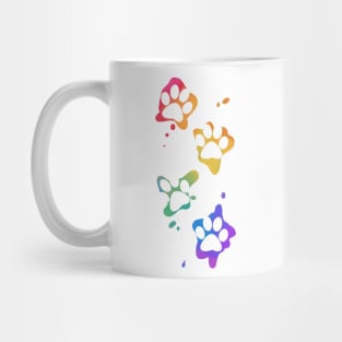 Rainbow Splat Paws Mug